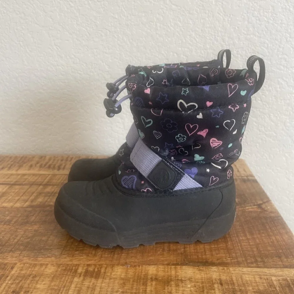 Northside Frosty Polar Fur Lined Boots 3M Thinsulate Toddler Sz 10 Black purple